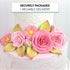 Set, 9 Count Global Sugar Art Roses & Blossoms Sugar Cake Flowers Pink, with leaves by Chef Alan Tetreault