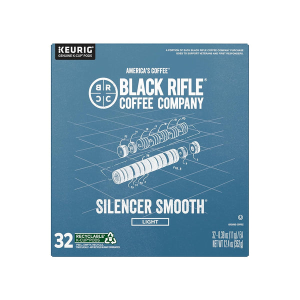 Black Rifle Coffee Company Silencer Smooth, 32 Count, Light Roast K Cups