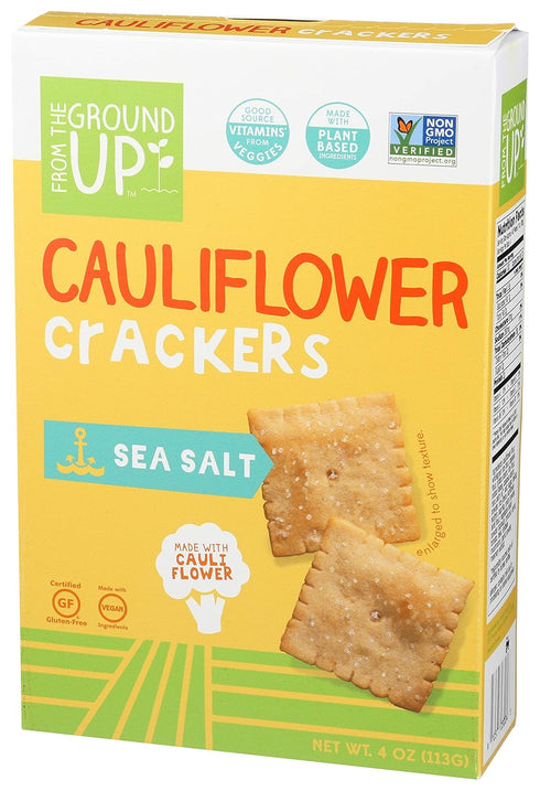 From The Ground Up Cauliflower Crackers Sea Salt - 4 Ounce