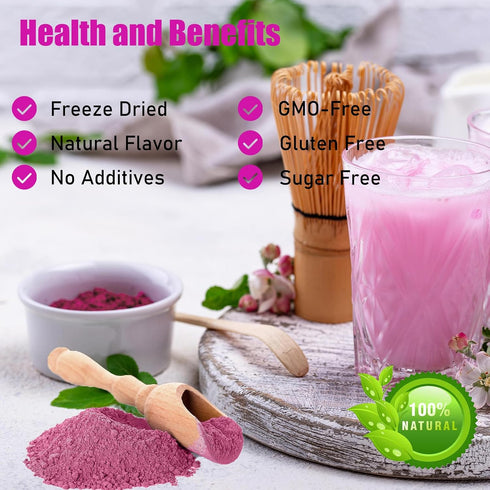 100% 16oz/ 453g Hee Creek Pure Dragon Fruit Powder Freeze Dried Purple Pitaya Source Ultra-Fine Fruit Powder