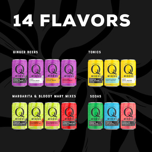 Q Mixers Premium Ginger Beer Variety Pack: Ginger Beer, Tropical Ginger Beer, Hibiscus Ginger Beer (Pack of 12)