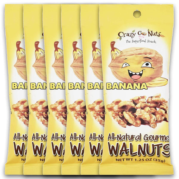 Crazy Go Nuts Walnuts Banana - Glazed Walnuts, Healthy Snacks, Vegan, Gluten