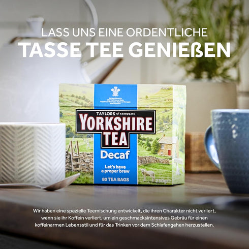 80 Yorkshire Decaffeinated Tea, Teabags
