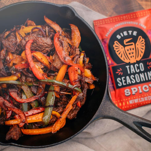 Pack 30 3 3 (6 Packets) Siete Taco Seasoning Mix | Gluten Free | Vegan | Paleo | Preservative Free | Whole Approved |