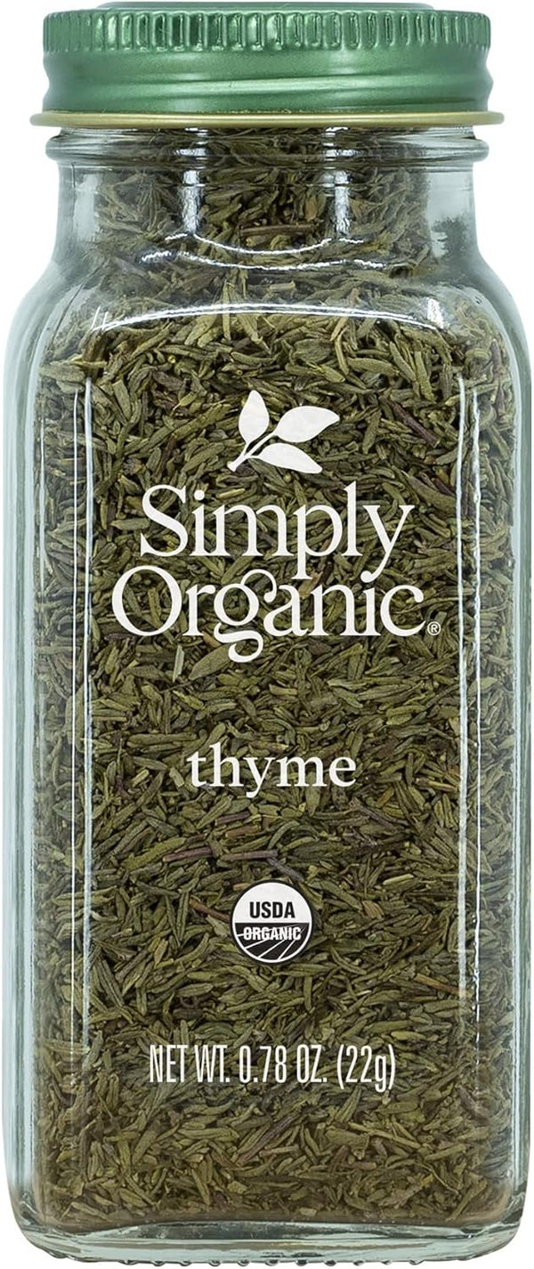Simply Organic Whole Thyme Leaf, Certified Organic | 0.78 oz | Pack of 2