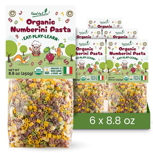 Food to Live Organic Numberini Pasta - Eat. Play. Learn, 8.8 oz