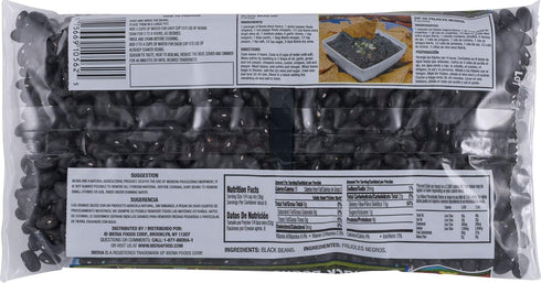 12 (Pack 24) 1 Iberia Black Beans, Ounce of Dry Beans, Bulk Dry Black Beans Bag, Fiber & Protein Source, Farm Fresh#