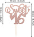 Rsstarxi 1 Pack 16 16 16th 6th Sweet Cake Topper Glitter Cheers to Years Old Cake Pick Sweet Sixteen Birthday Cake
