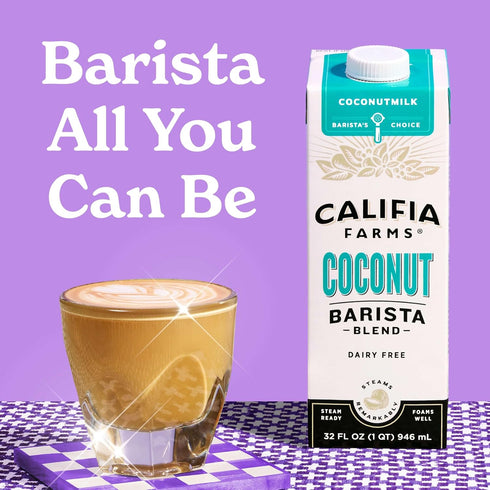 32 oz, Califia Farms - Coconut Barista Blend Coconut Milk, Shelf Stable, Dairy Free, Plant Based, Vegan, Gluten Free