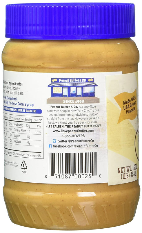 16 oz 2 Peanut Butter & Co The Bee's Knees Peanut Butter with Honey -- - pc