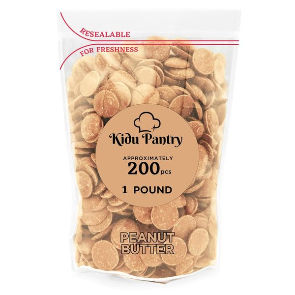 Kidu Pantry Melting Chocolate Wafers Bulk In Resealable Bag (Peanut Butter, 1
