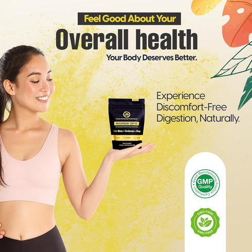 106 Lifecykel Mushroom Coffee Arabica Blend with Lions Mane, Chaga Extract, Cordyceps & Kakadu Plum | Focus |