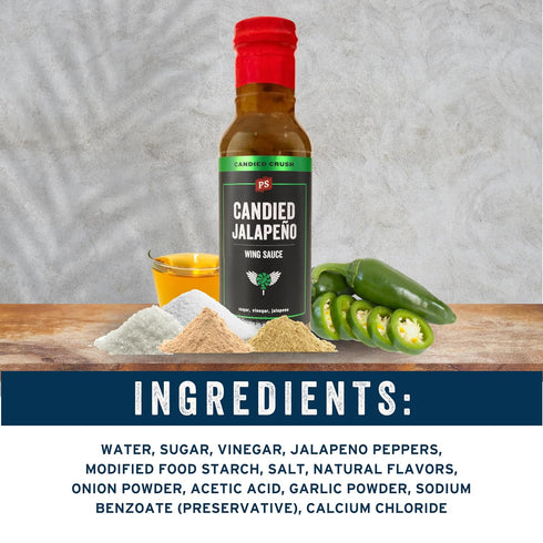 PS Seasoning Candied Jalapeno BBQ Chicken Wing Sauce - Sweet and Spicy All-Purpose Hot Sauce for Grilling, Dipping