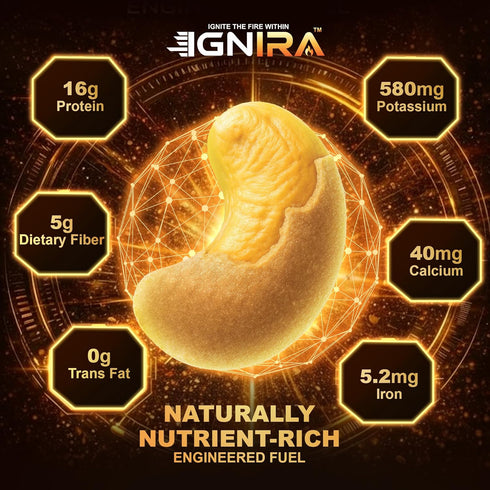 Pack 1 (1.76 oz) IGNIRA Cappuccino Cashew Nuts Roasted Cashew Nuts with Cappuccino Flavor, Coffee-Flavored, Crunchy