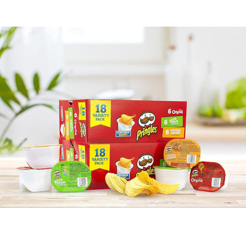 Pack 36 Packs Pringles Variety Potato Chips - Individual Snack Stacks