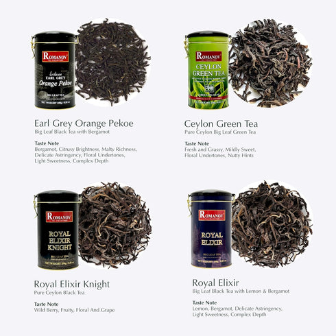 100% 100% 250g, Pack 3 Romanov Tea | Ceylon Green Tea | Green Big Leaf | Pure | Additives Free | GMO Free | Gluten Free