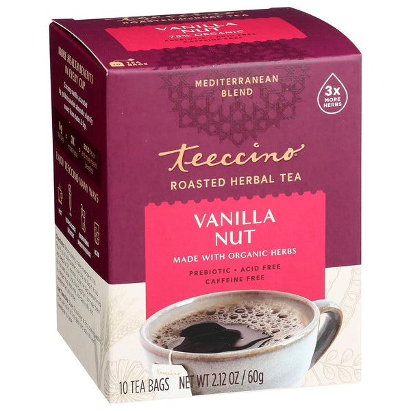 Teeccino Vanilla Nut Herbal Tea - Rich & Roasted Herbal Tea Thats