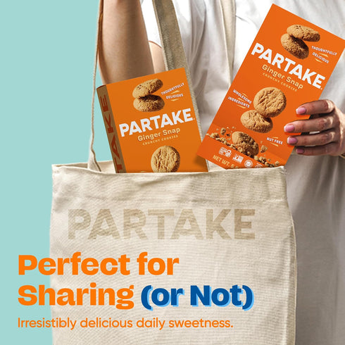 9 (3 Pack, 5.5 oz Gluten Free Partake Crunchy Ginger Snap - Vegan - Free From the Top Allergens Including Dairy, Wheat