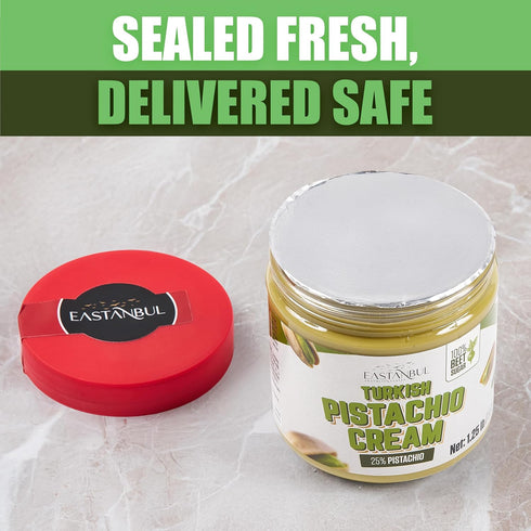 1.25lb, Eastanbul Pistachio Cream, Pistachio Butter, Turkish Cream Spread for Dubai Chocolate Bar Kit, Paste for Dubai