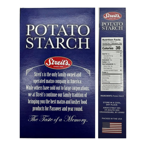 (12oz, Pack 4) Streits Potato Starch - Gluten-Free, Kosher Certified, Suitable for Passover, Great Flour Substitute