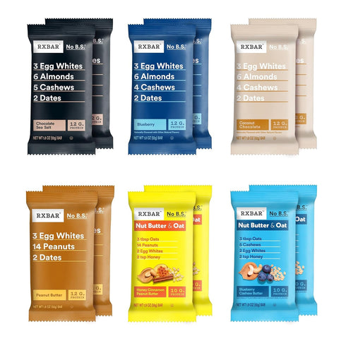 Pack (12 Count) RXBAR Protein Bars, Snack Bars, Variety
