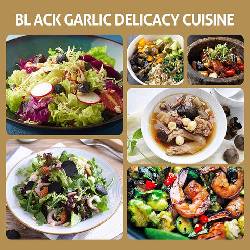 Black Garlic 170g Whole Black Garlic, Aged for Full 90 Days, Jar 0.37 Pounds