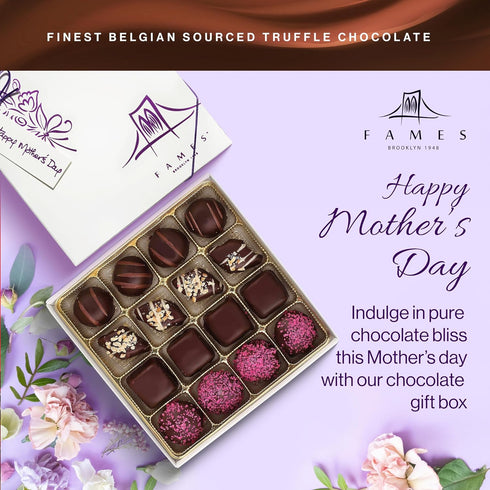 16 Box of Chocolates Gift for Mom - Kosher Dairy Free, Vegan Chocolate Gift Box - Pc Handcrafted Truffle Candy