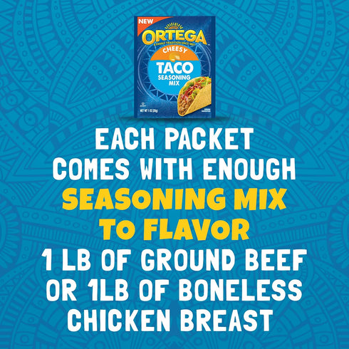 1 Ortega Seasoning Mix, Cheesy Taco Seasoning, Ounce
