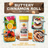 Flavor God Buttery Cinnamon Roll Seasoning Topper Mix, Natural Healthy Blend for Chocolate Donuts, Coffee, Oatmeal,