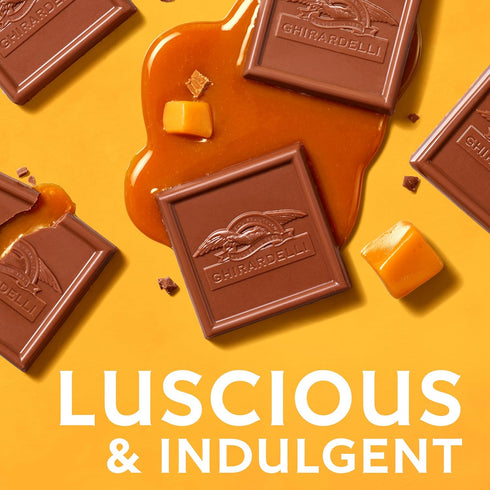 4.8 OZ (10 GHIRARDELLI Caramel Milk Chocolate Squares Bar, Bar Bars)