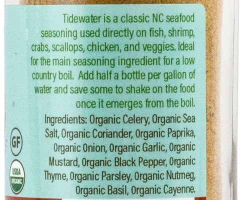 2.3oz Organic Seafood Seasoning - Tidewater by Flavor Seed, All Purpose Fish Seasoning for Shrimp, Crab Meat, Lobster