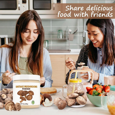 9oz Shiitake Mushroom Powder, Umami Seasoning - Made of natural dried shiitake mushrooms for Risotto, Soups, Meat rubs
