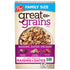Great Grains Raisins, Dates & Pecans Breakfast Cereal for Adults, Crunchy Clusters with Dried