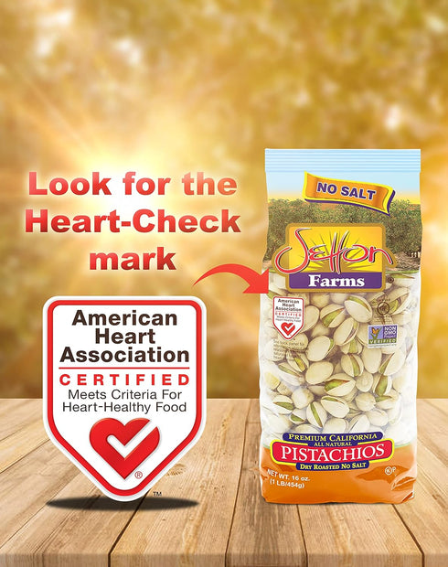 Setton 1 (16 Farms Dry Roasted and Unsalted Pistachios, Premium California In Shell Pistachios No Salt, pound Bag
