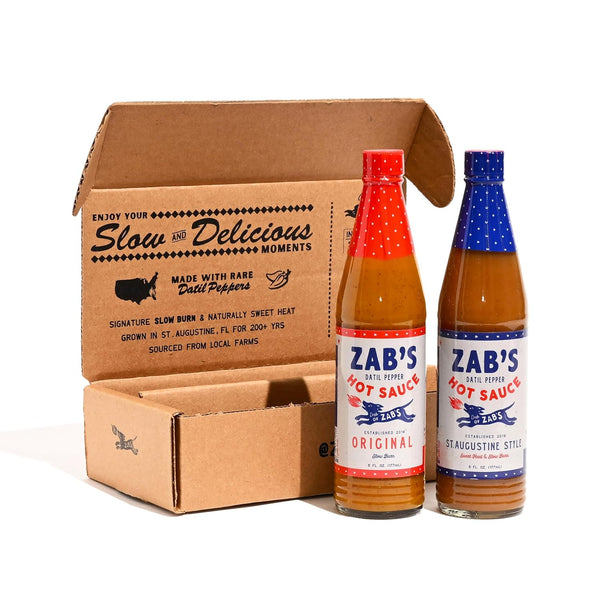 Zab's Hot Sauce Variety Pack, Original and St. Augustine Style (6oz Each,