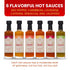 Set (6 Pack) Pack Set (Set 6) Hot Sauce Gift - Hot Sauce Variety in Premium Wooden Box - Great Gift for Birthday