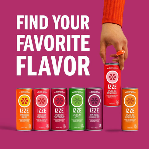 4 Pack, 8.4 Oz (24 Count) Izze Sparkling Juice, Flavor Variety Fl