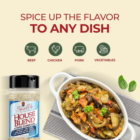 Spiced Up by Chef Calvin, All Purpose Seasoning, 6 oz/170 g - Savory Chef's Blend for Meat & Veggies