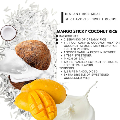3 LB, 48 oz Rice Cream Plain Jasmine White Rice Hot Rice Cereal Scoop Included - Easily Digestable Carb Source