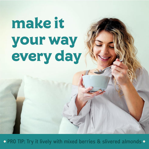 15 oz (10 Easy Morning Overnight Oatmeal Mix, Organic Ingredients, Naturally Gluten-Free, No Sugar Added, Soak and Go