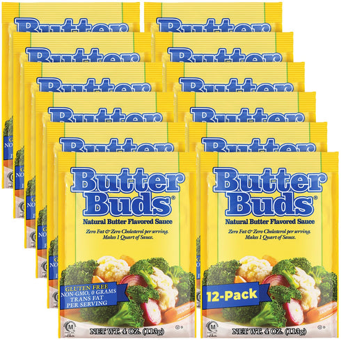 Butter Buds Sauce Mix, 4 Oz (12-Pack) Non-GMO, Gluten-Free Natural Butter Flavored