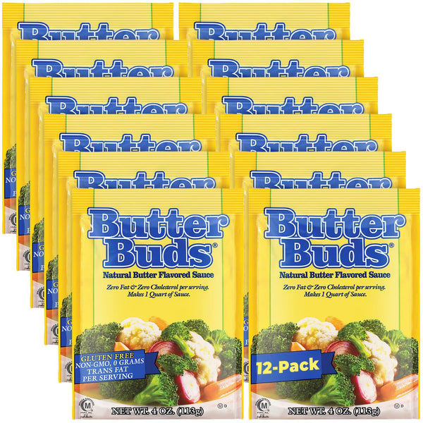 Butter Buds Sauce Mix, 4 Oz (12-Pack) Non-GMO, Gluten-Free Natural Butter Flavored