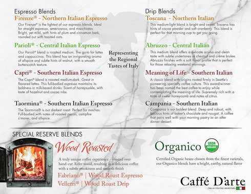 WellBalanced 1 lb Caffe D'arte Meaning of Life Whole Bean Coffee MediumDark Roast, Classic Blend, Roasted in Seattle