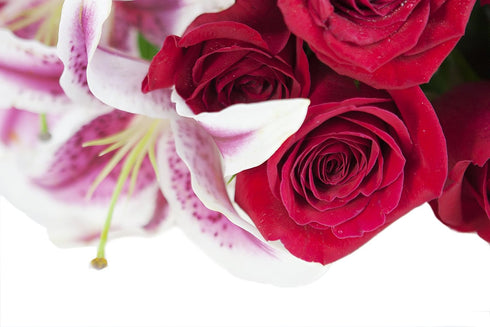 KaBloom Mixed Bouquet - Red Roses & Pink Lilies for Special Occasions