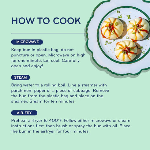 SpicesFrozen (10oz) Laoban DumplingsChinese Style Pork BBQ Bao BunsMade with Berkshire Heritage Pork, Chinese BBQ Meals