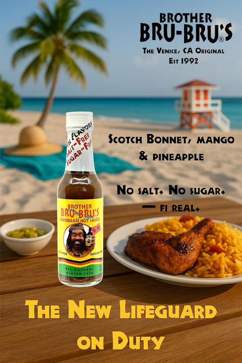 Pack 5 oz (Pack 3) Brother Bru-Bru's Hot Sauce Variety - African, Latin & Caribbean