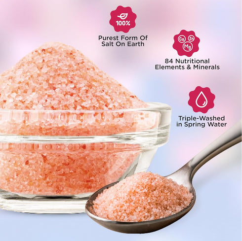 5 lb PURE NATURE Himalayan Pink Salt Fine Grain Bulk Bag Natural Pink Himalayan Rock Salt for Cooking, Baking
