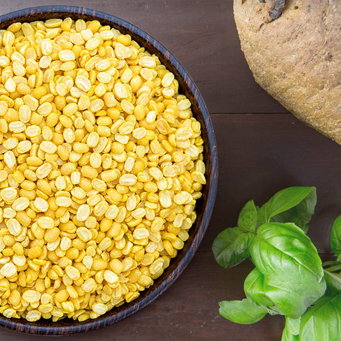 5 NY SPICE SHOP Split Mung Beans Pound Yellow Mung lentils Split Mung Dal (without Skin) Moong Dal Beans Protein