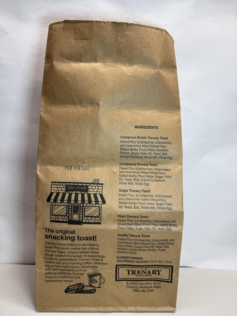 Trenary Toast 10 oz Home Bakery Classic Vanilla Toast, - The UP's Favorite