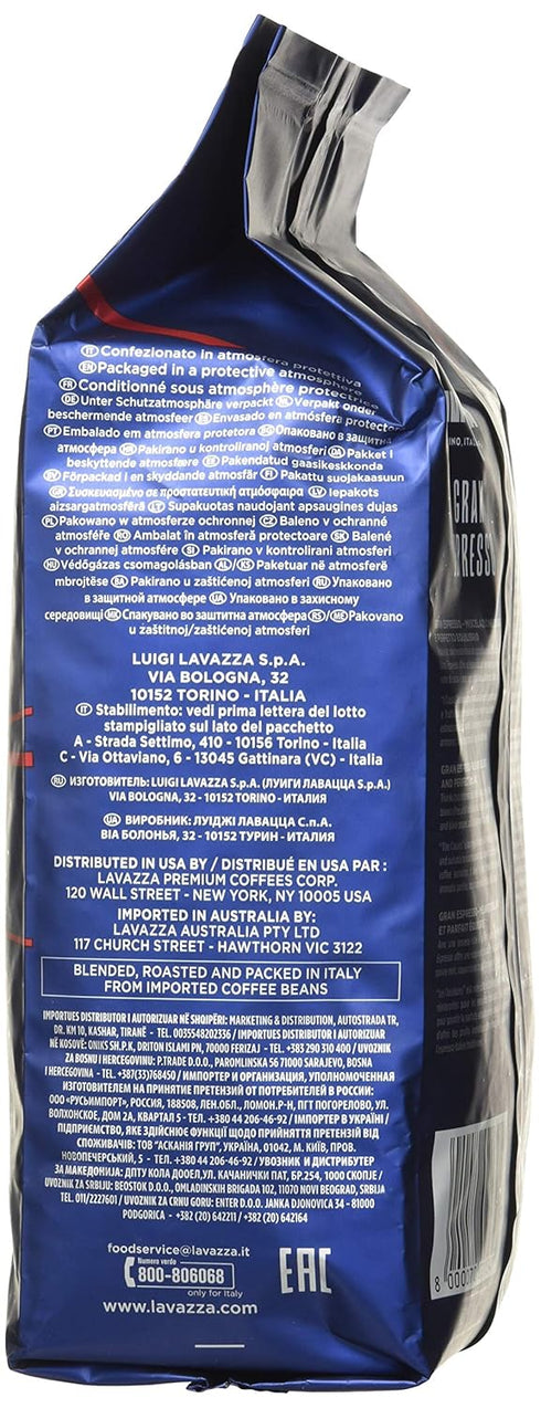 2.2-lbs (Pack 2) Lavazza medium roast Grand Espresso Whole Bean Coffee
